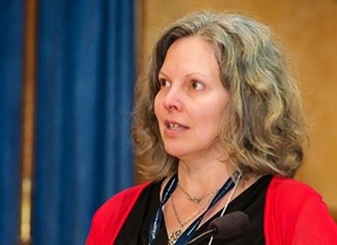 Ellen Macintyre of Lockheed Martin Canada speaking at a STEM event