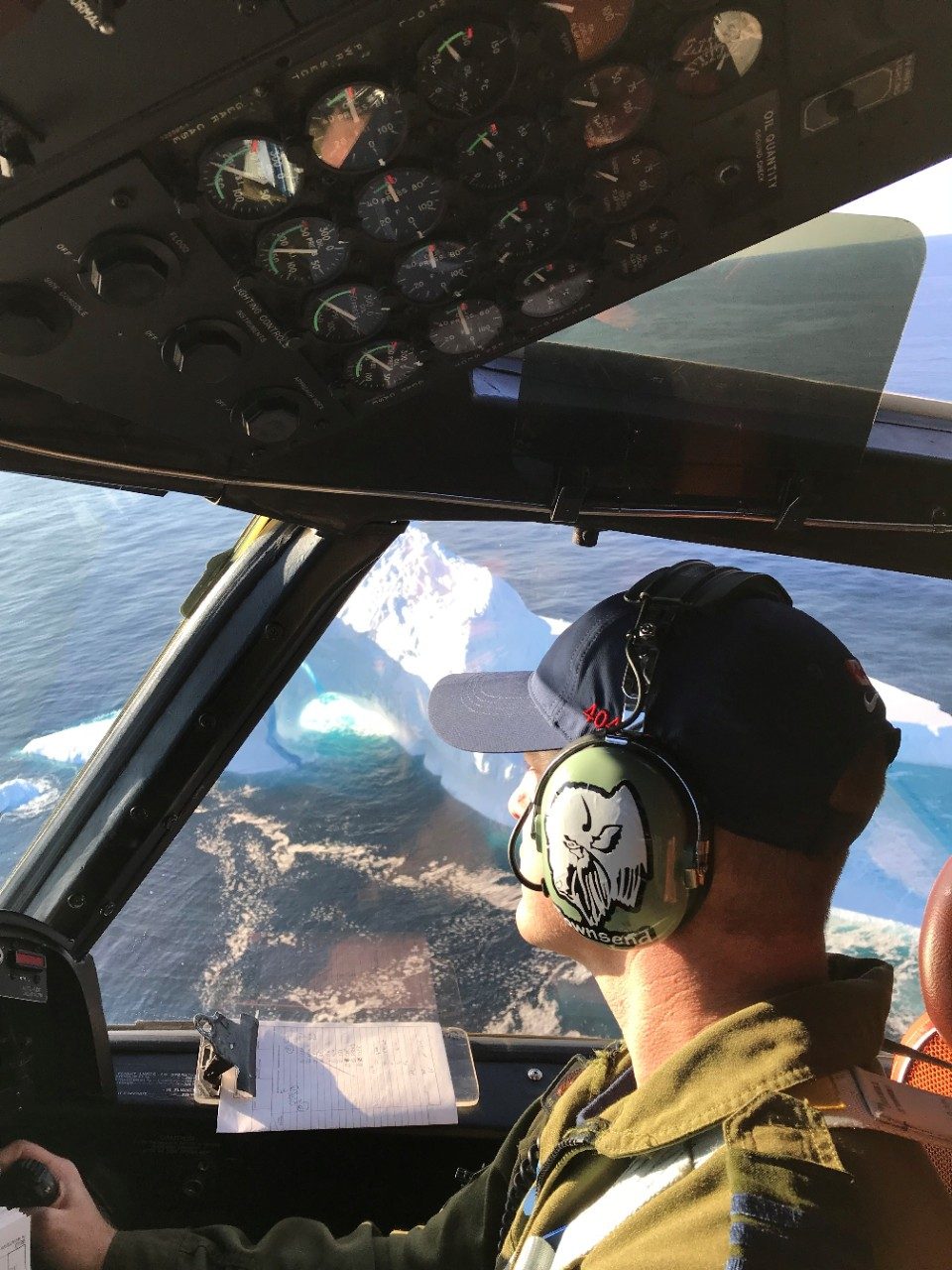 Ray conducting arctic patrols in the CP-140 north of Baffin Island in 2018.