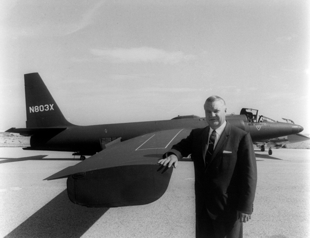 Kelly Johnson with a U-2