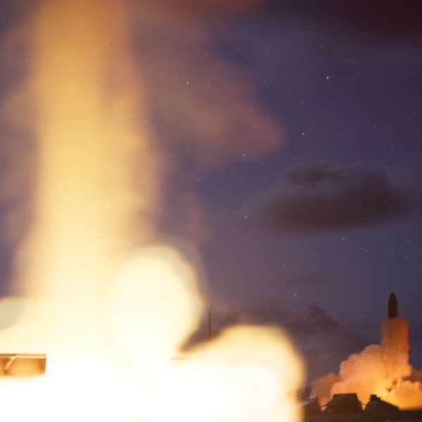 Lockheed Martin's Next Generation Interceptor (NGI) launches from its silo.